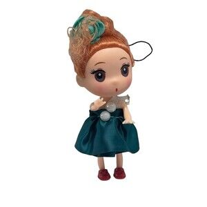 Ddung Doll Series Green Dress Red Hair 6” Keychain/ Backpack
